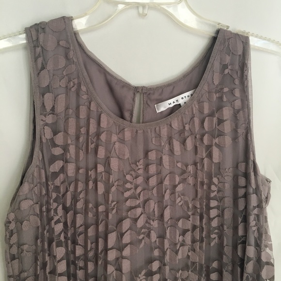 Max Studio Sleeveless pleated lace swing dress - Picture 7 of 7